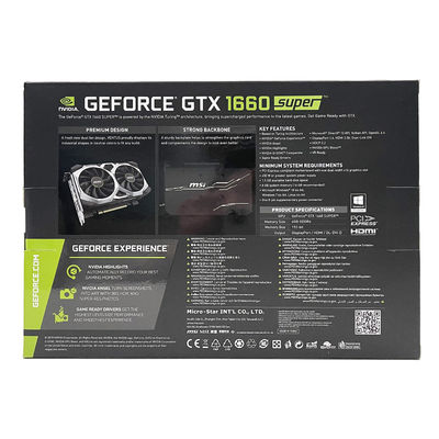 AMD チップセット MSI 1660 スーパー GPU カード 6GB グラフィック ビデオ カード 192 ビット